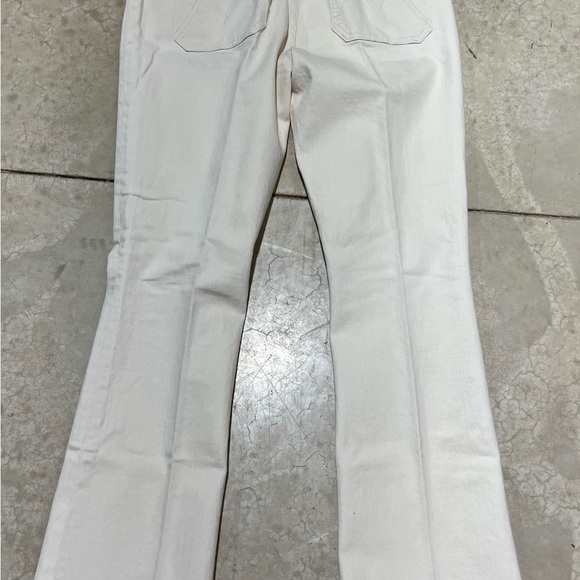 MOTHER The Patch Pocket High-Rise Flare Jeans in Cream - Picture 6 of 12